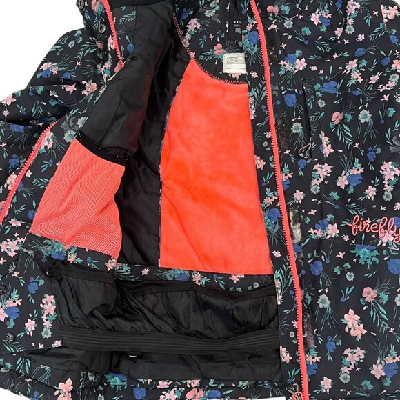 Firefly Reeta GLS V2 Girls Medium (10-12) Floral Aquamax Elite Jacket Multicolor - Picture 6 of 8